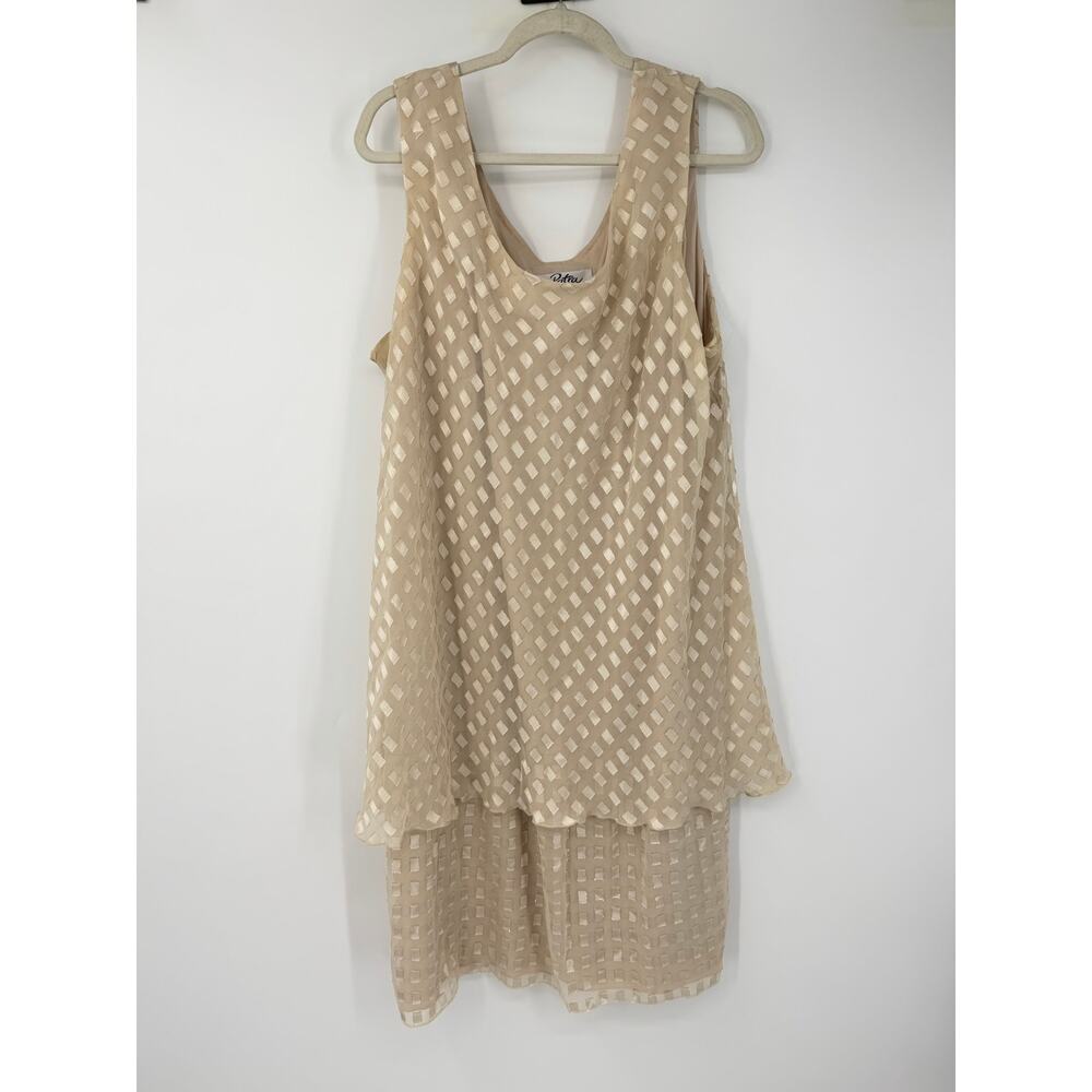 Patra Womens Dress Cardigan Set Size 24 Cream Gold Mother of Bride Modest Church - Picture 2 of 16